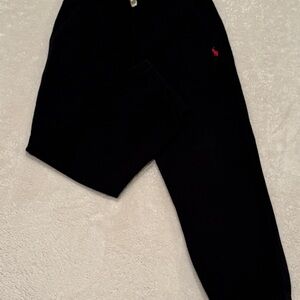 Polo by Ralph Lauren Black Sweatpants with Red Logo